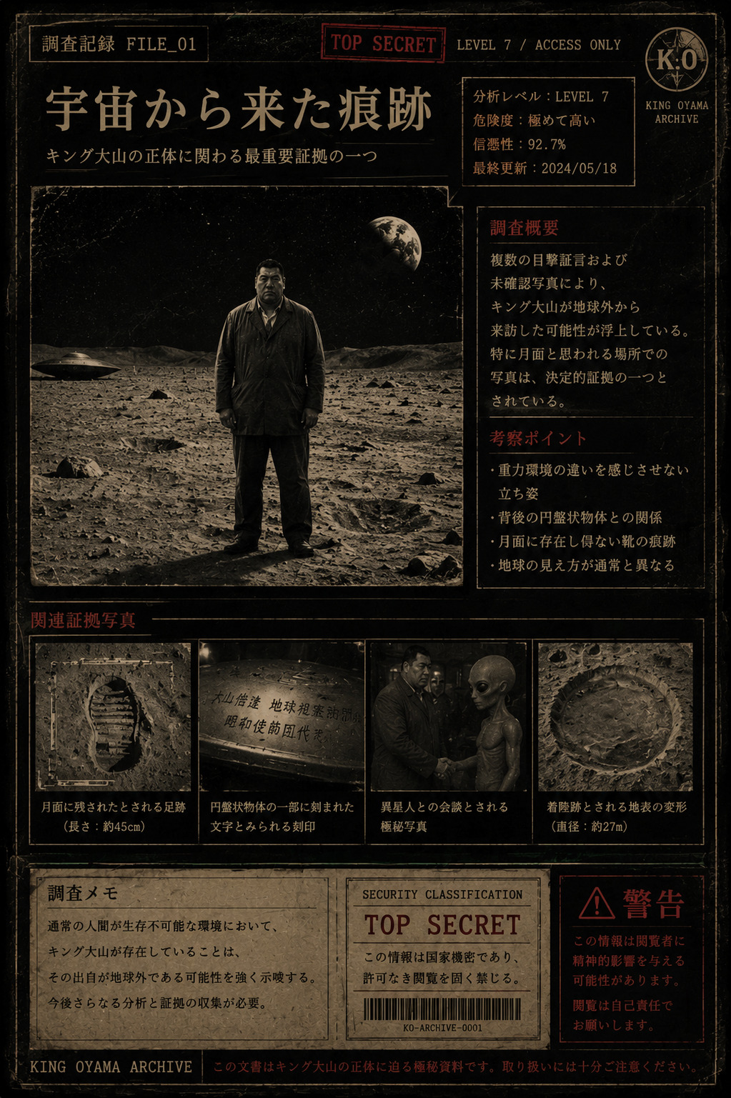 キング大山 宇宙から来た痕跡
